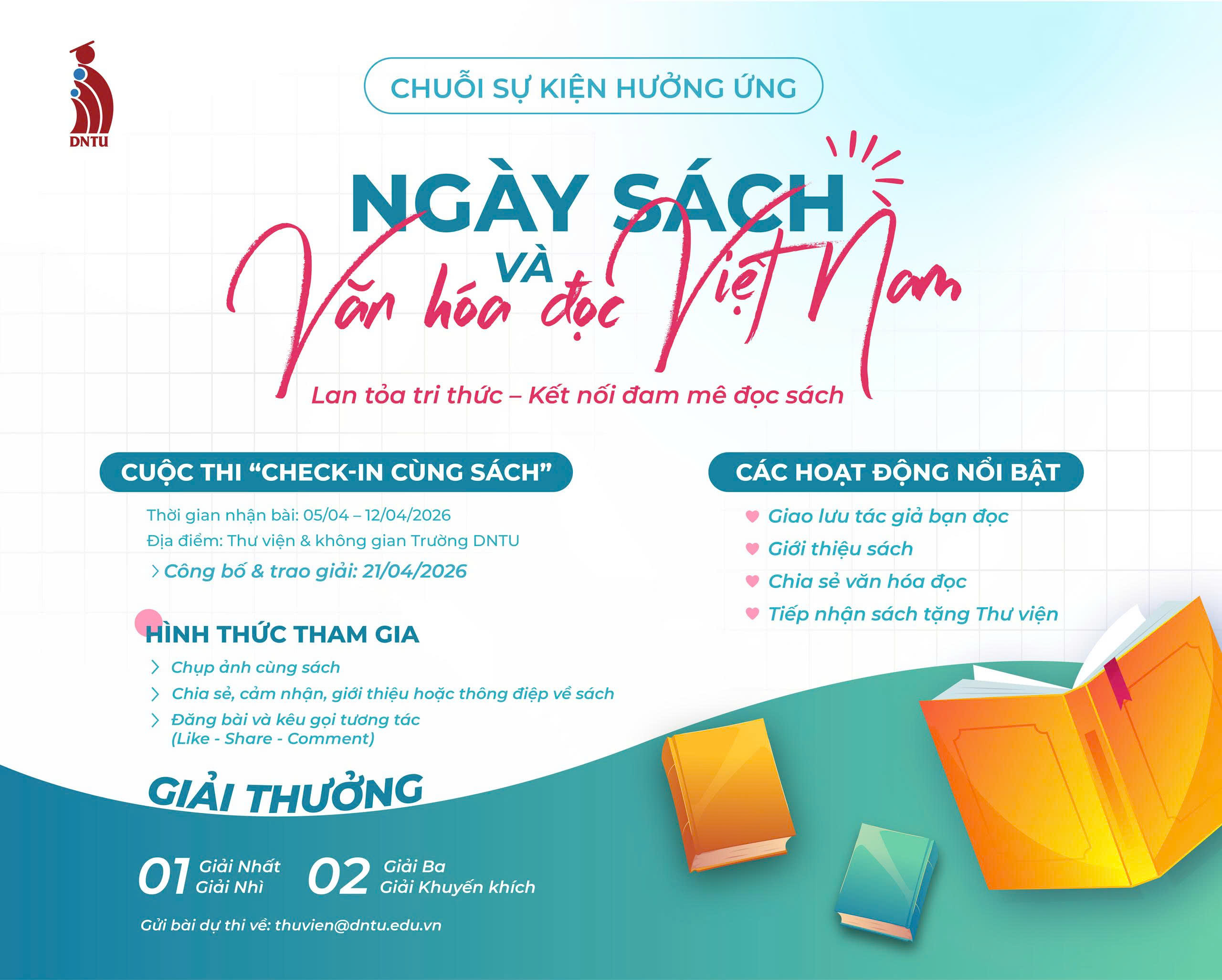 Trường Đại học Công nghệ Đồng Nai tổ chức chuỗi hoạt động hưởng ứng Ngày sách và văn hóa đọc Việt Nam năm 2026
