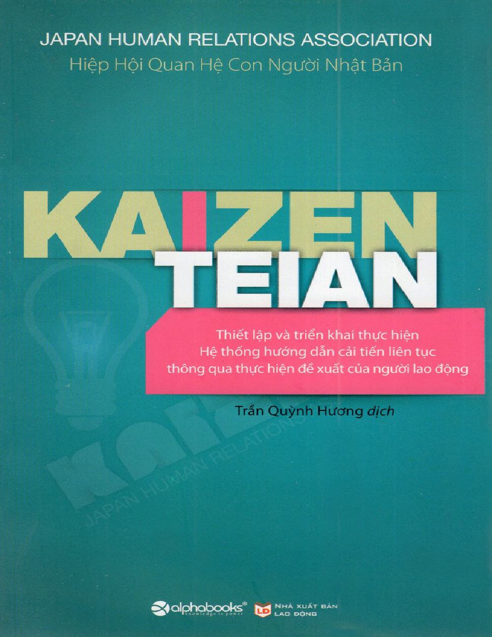 Kaizen Teian - Huong Dan Trien Khai He Thong De Xuat Cai Tien L De Xuat Cua Nguoi Lao Dong