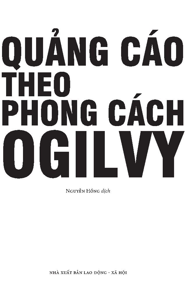 Quảng Cáo Theo Phong Cách Ogilvy