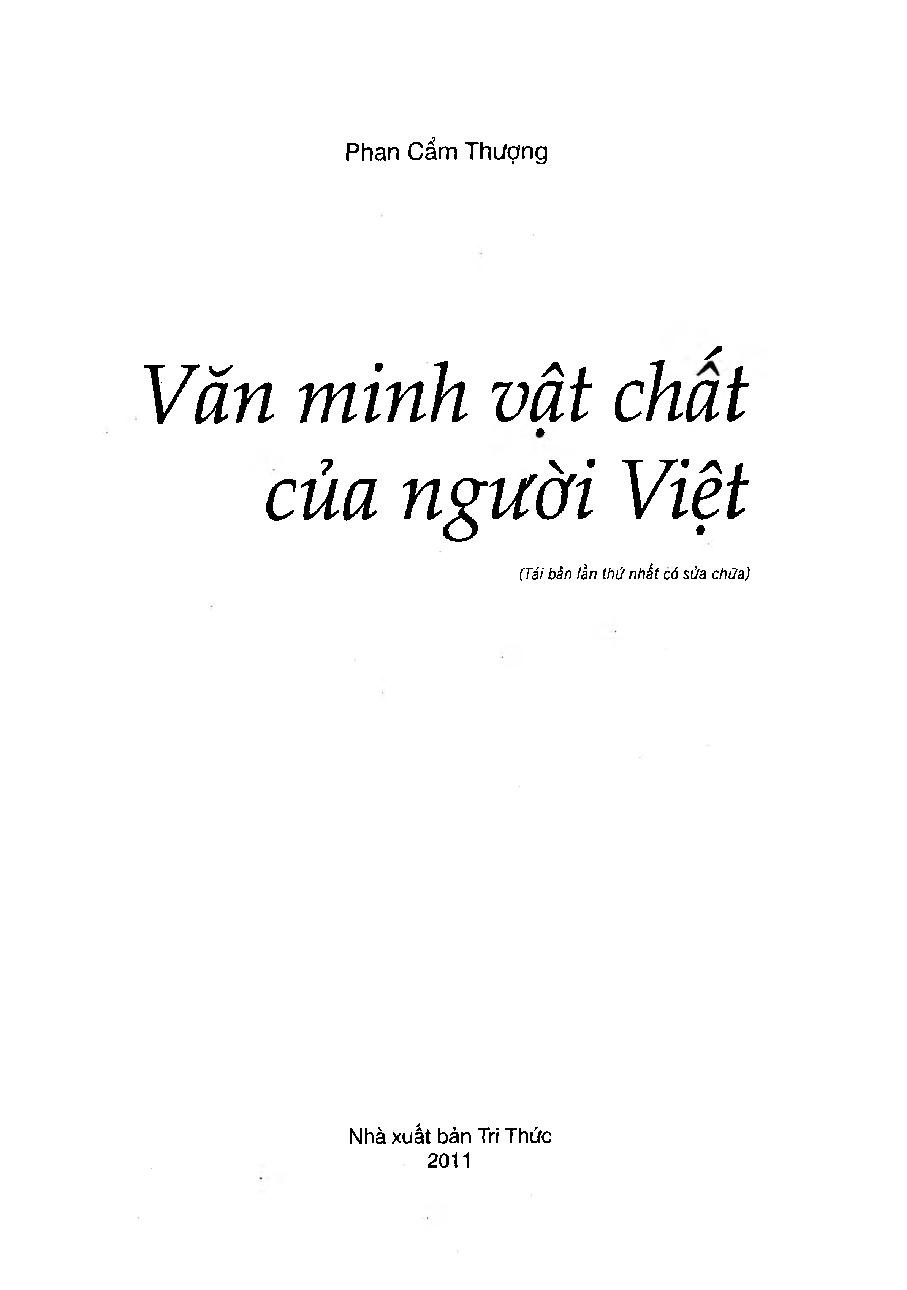 Văn Minh Vật Chất Của Người Việt