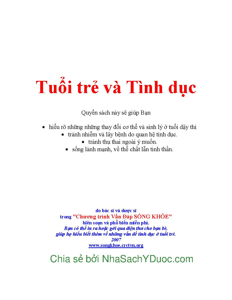 Tuổi Trẻ Và Tình Dục