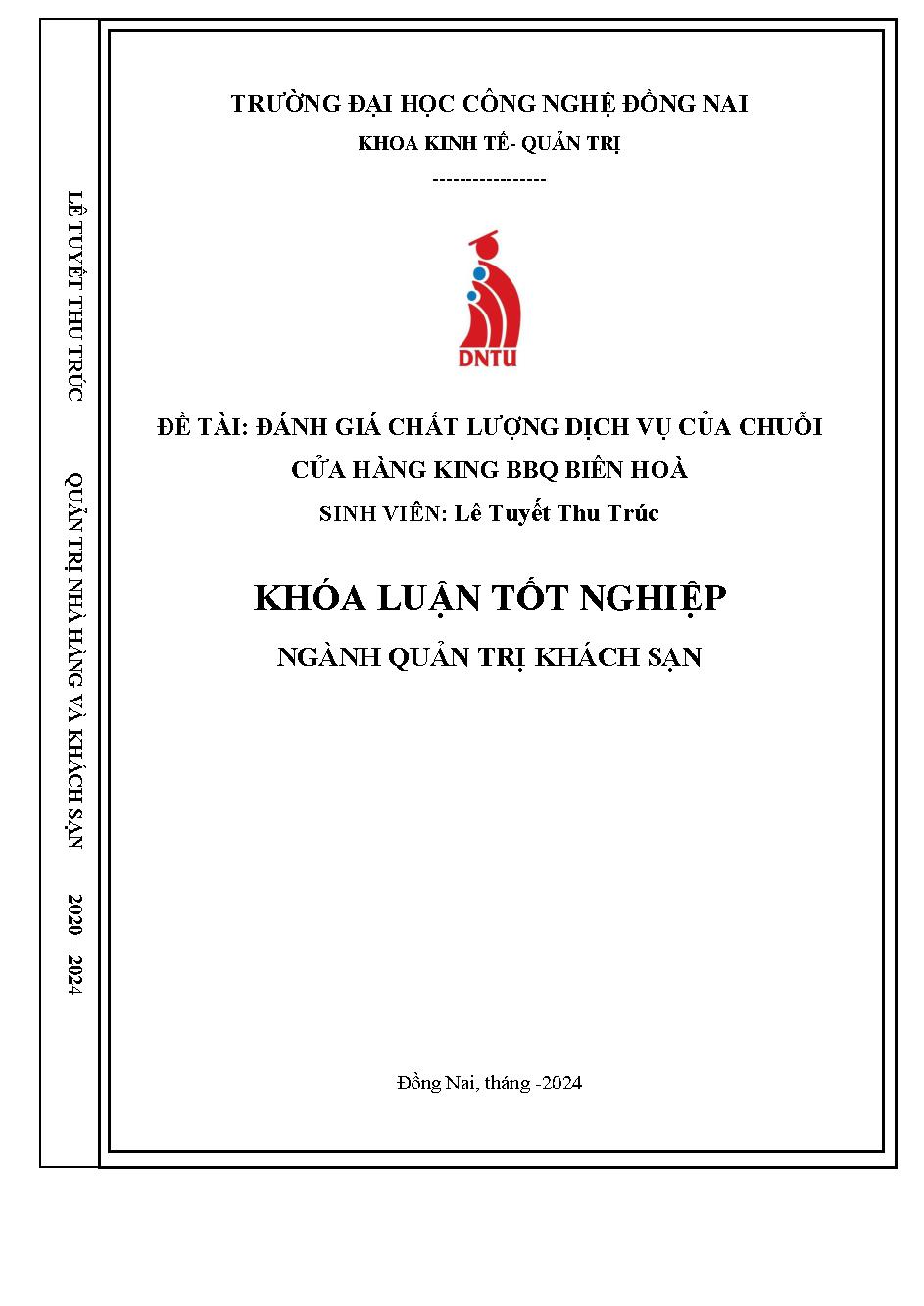 Đánh giá chất lượng dịch vụ của chuỗi cửa hàng King BBQ, Biên Hòa