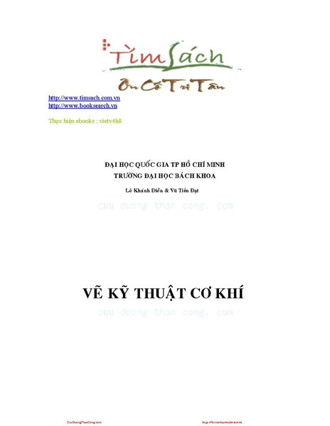 Vẽ kỹ thuật cơ khí/Lê Khánh Điền