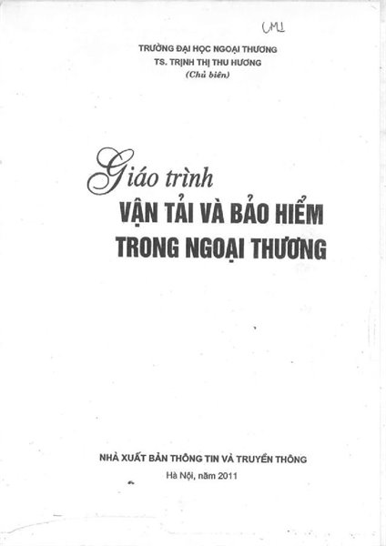Giáo trình vận tải và bảo hiểm trong ngoại thương