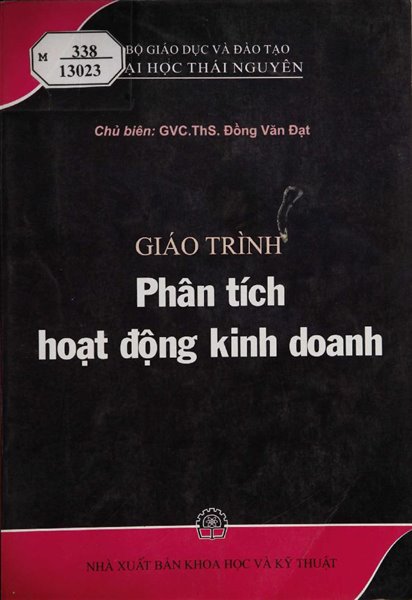 Giáo trình Phân tích hoạt động kinh doanh