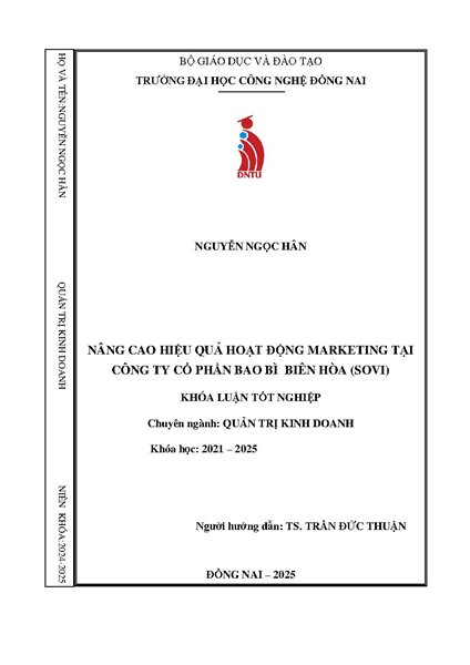 Nâng cao hiệu quả hoạt động marketing tại Công ty Cổ phần Bao bì Biên Hòa