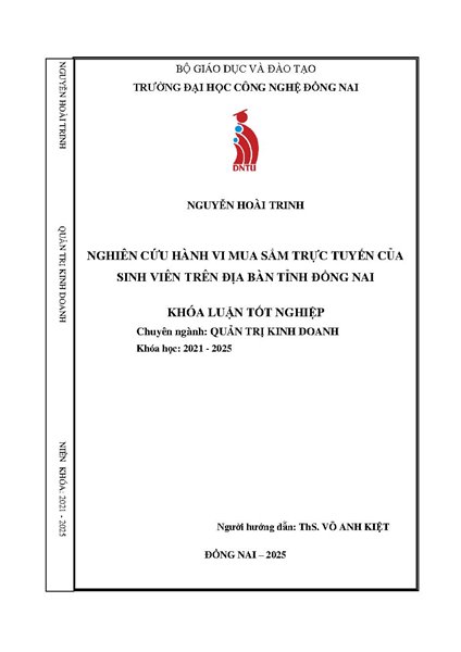 Nghiên cứu hành vi mua sắm trực tuyến của sinh viên trên địa bàn tỉnh Đồng Nai
