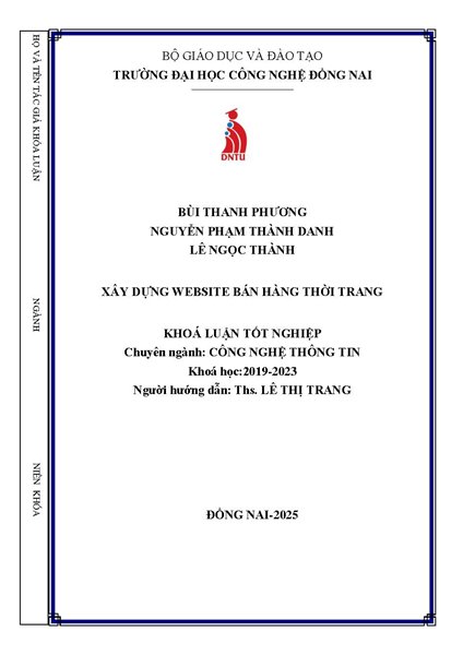 Website bán hàng thời trang