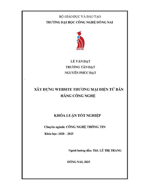 Xây dựng website thương mại điện tử bán hàng công nghệ
