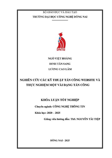 Nghiên Cứu các kỹ thuật tấn công website và thực nghiệm một vài dạng tấn công