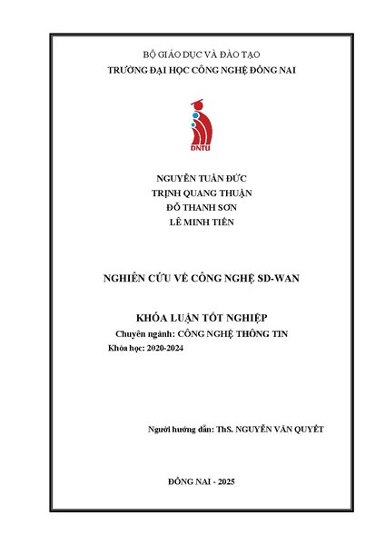 Nghiên cứu công nghệ SD WAN (Software-Defined Wide Area Network) khi triển khai tại các trường đại học
