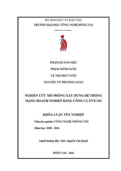 Thiết kế và xây dựng hệ thống mạng doanh nghiêp trên phần mềm mô phỏng EVE-NG