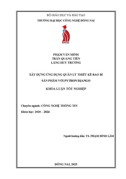 Xây dựng ứng dụng quản lý thiết kế bao bì sản phẩm với Python Django