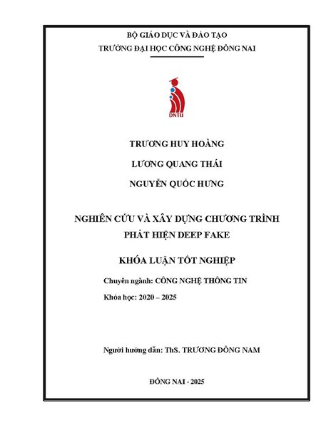 Xây dựng chương trình phát hiện Deepfake