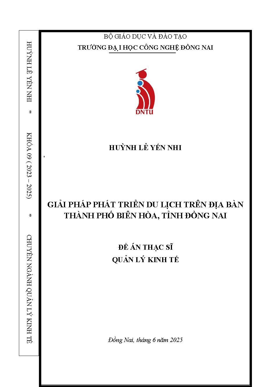 Giải pháp phát triển du lịch trên địa bàn thành phố Biên Hoà, tỉnh Đồng Nai