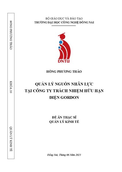 Quản lý nguồn nhân lực tại Công ty Trách nhiệm Hữu hạn Điện Gordon.