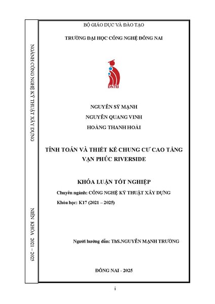 Tính toán thiết kế tổ hợp chung cư cao tầng Vạn Phúc Riverside