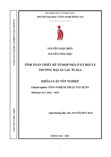 Tính toán thiết kế tổ hợp nhà ở xã hội và thương mại An Lạc Plaza