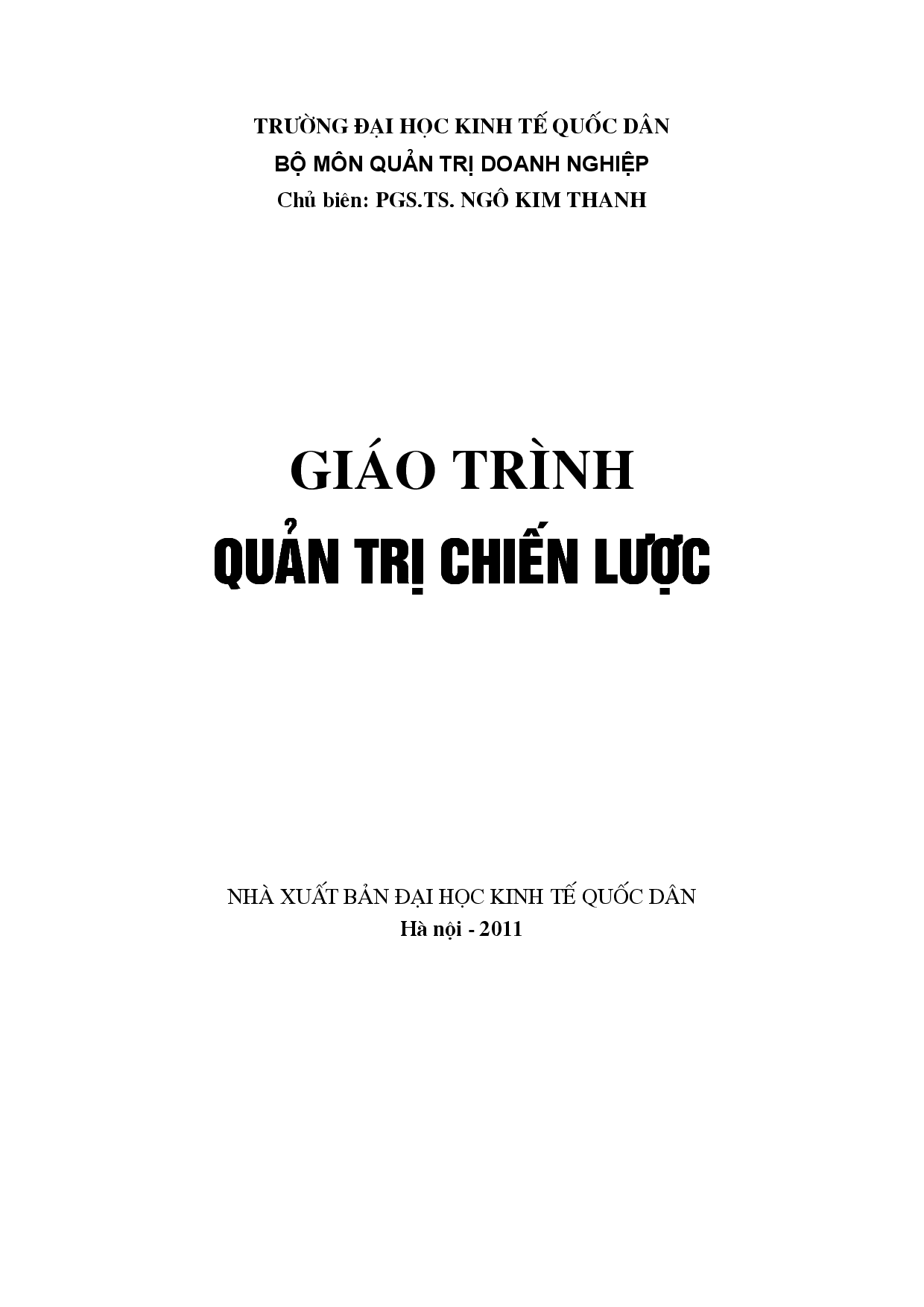 Quản trị chiến lược