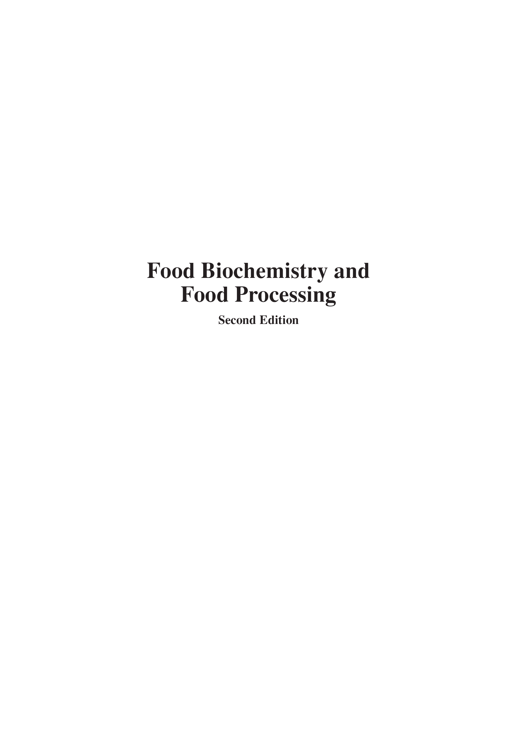 Food Biochemistry