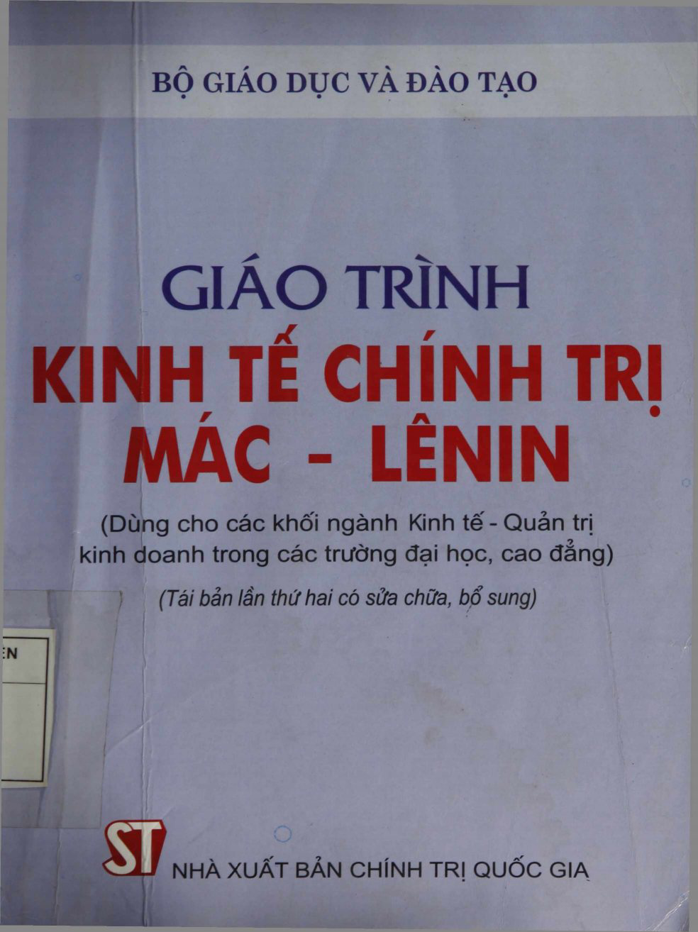 Giáo trình kinh tế chính trị Mác - Lênin