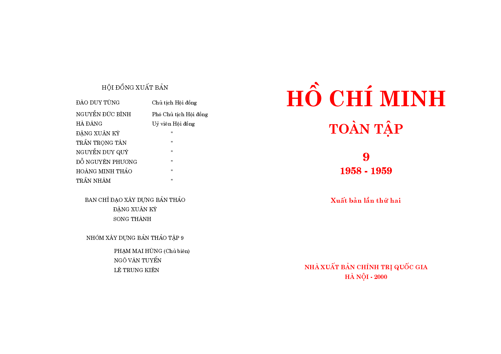 Hồ Chí Minh toàn tập - Tập 09