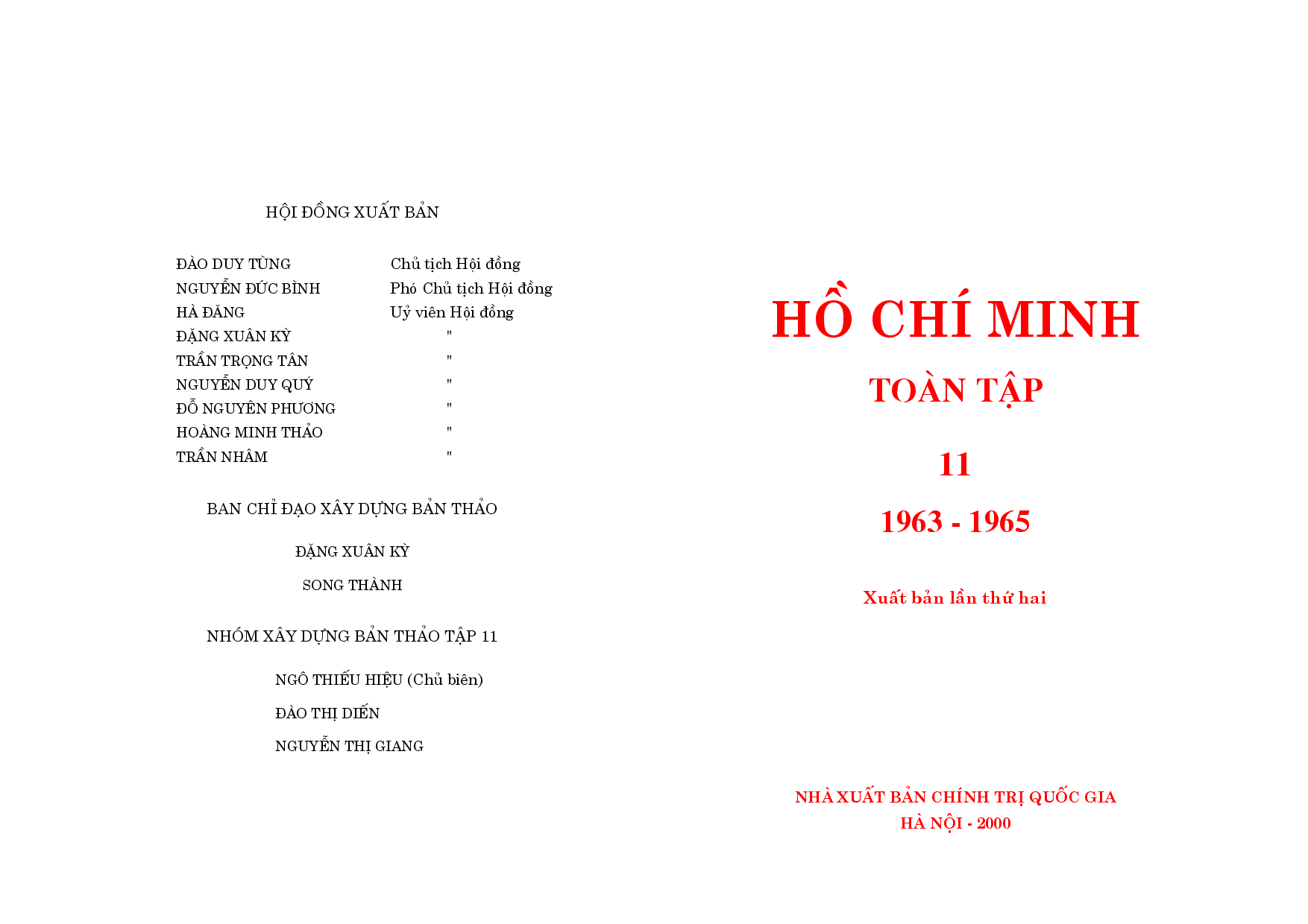 Hồ Chí Minh toàn tập - Tập 11