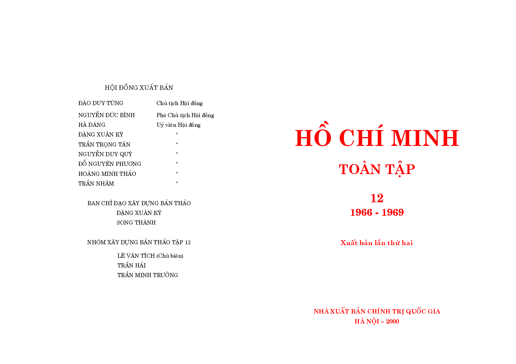 Hồ Chí Minh toàn tập - Tập 12