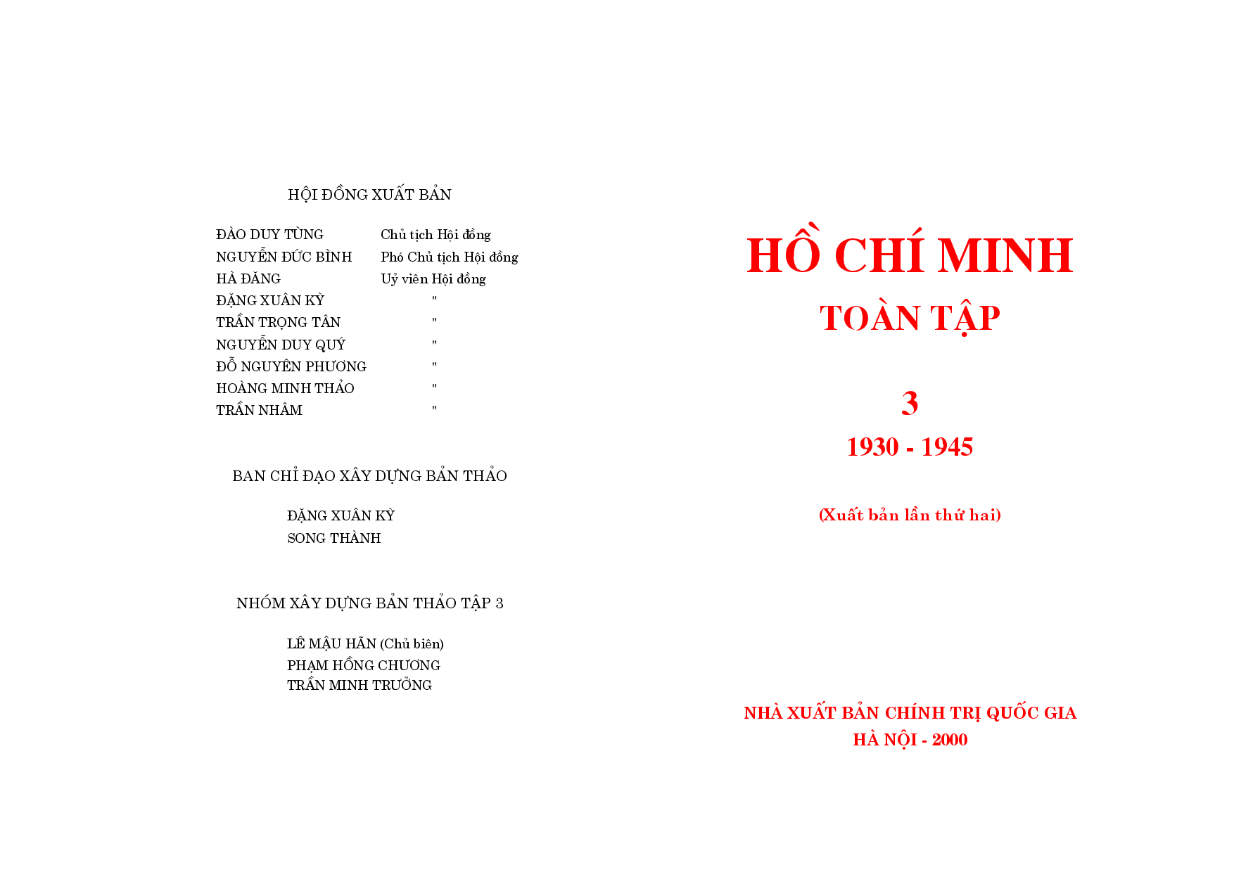 Hồ Chí Minh toàn tập - Tập 3