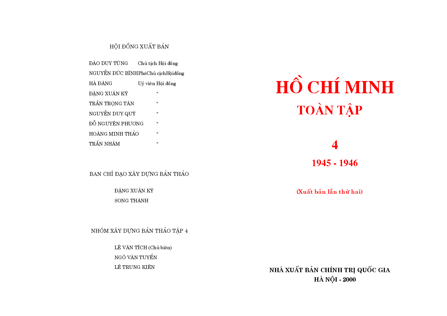 Hồ Chí Minh toàn tập - Tập 4