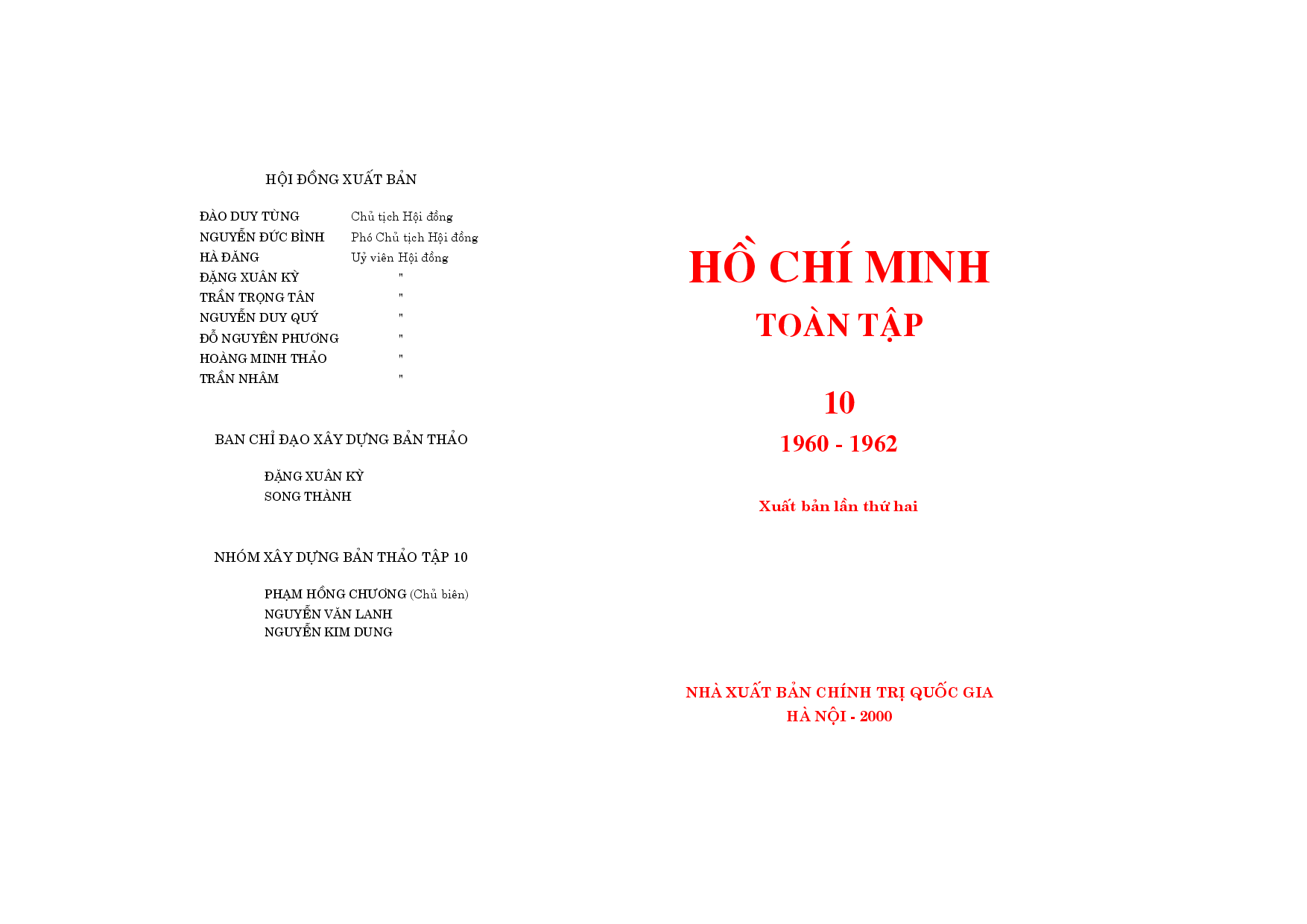 Hồ Chí Minh toàn tập - Tập 10