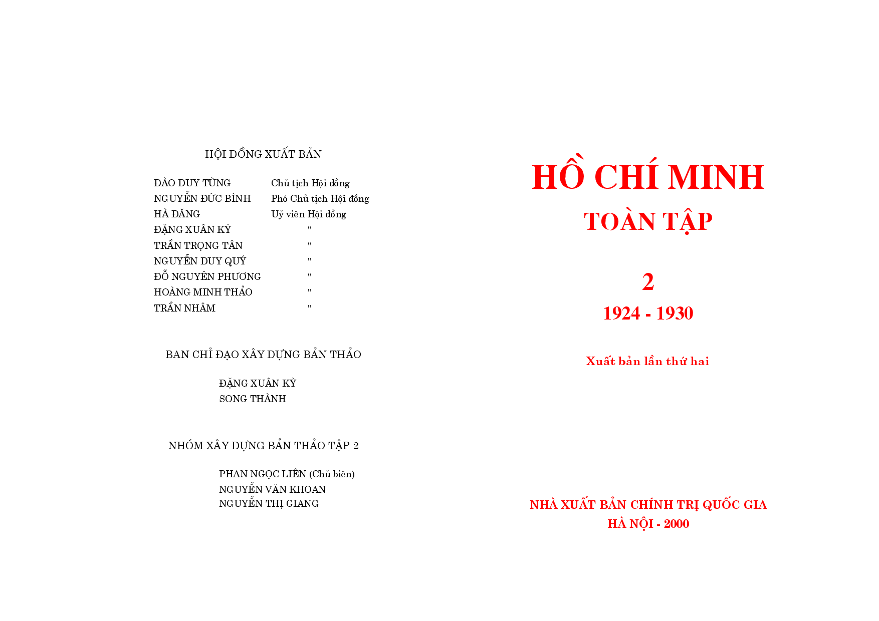 Hồ Chí Minh toàn tập - Tập 2