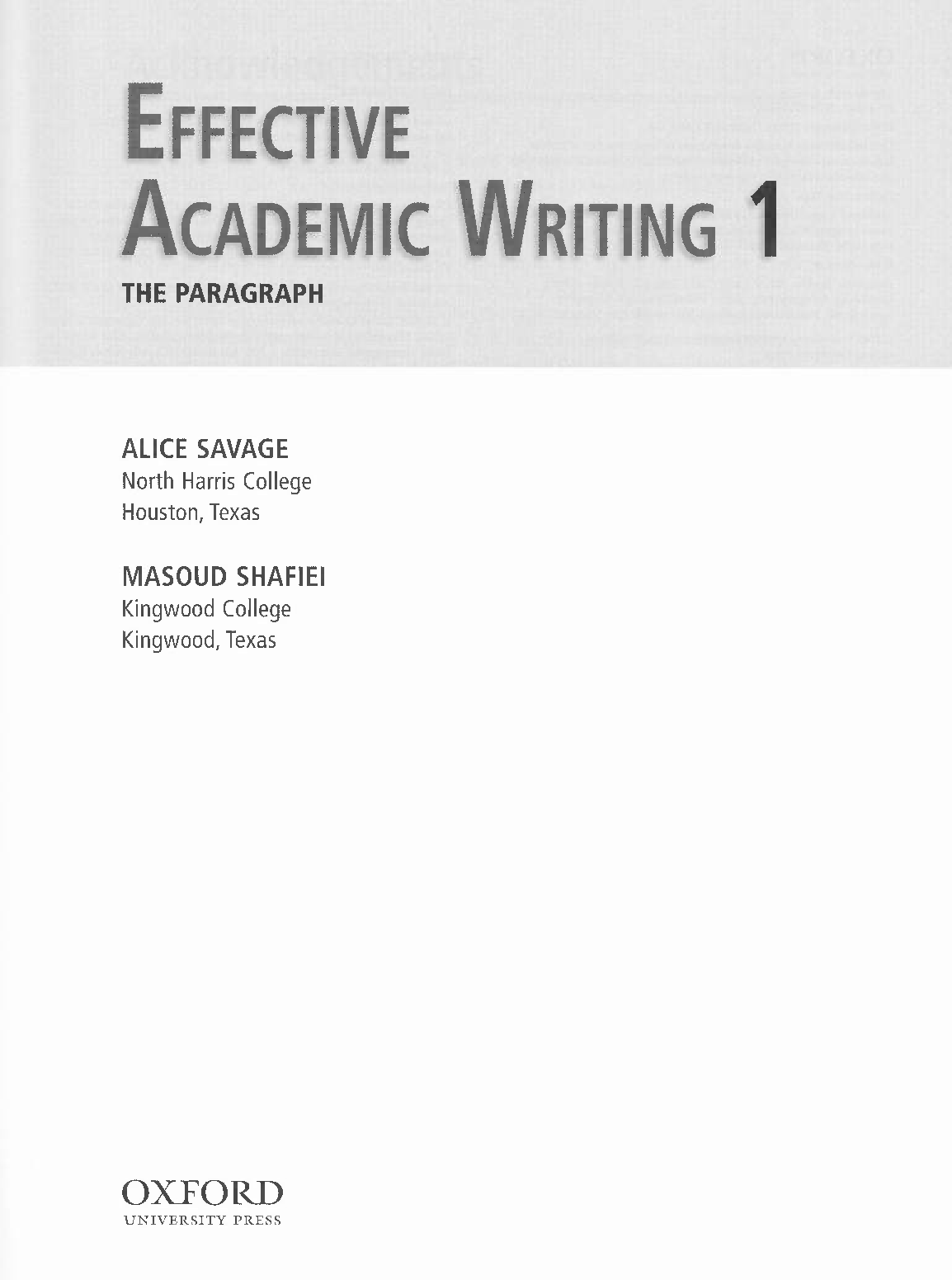 Effective Academic Writing 1