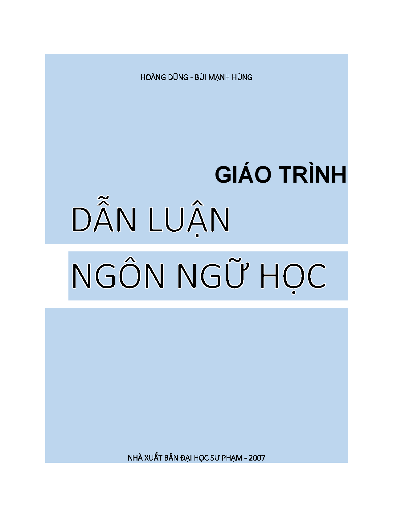 Giáo trình Dẫn luận ngôn ngữ học