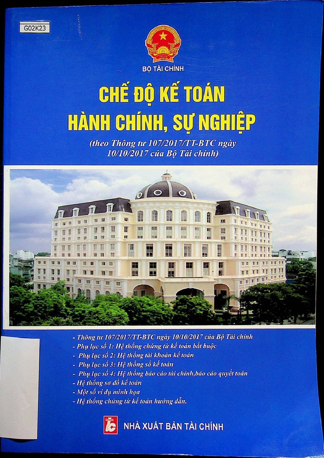 Chế độ kế toán hành chính, sự nghiệp (theo Thông tư 107/2017/TT-BTC ngày 10/10/2017 của Bộ tài chính)