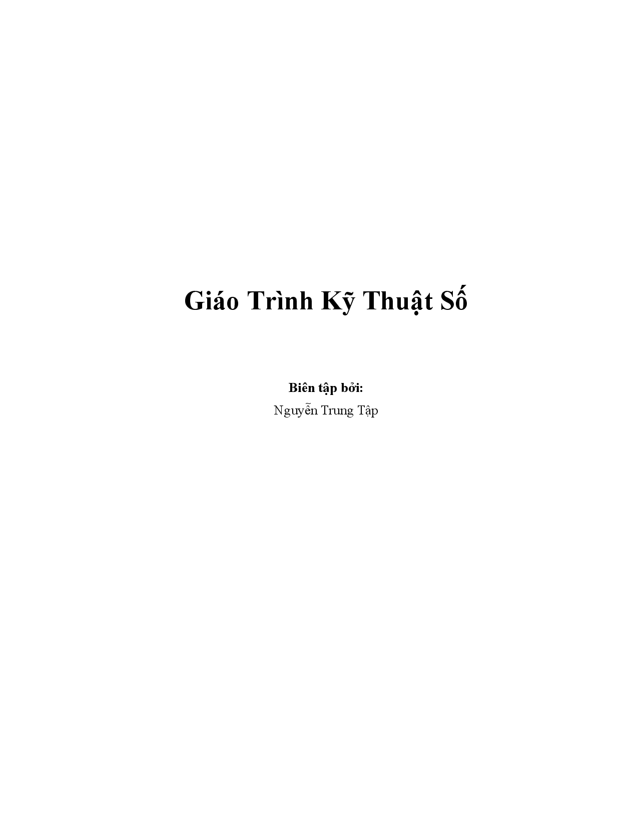 Giáo trình kỹ thuật số