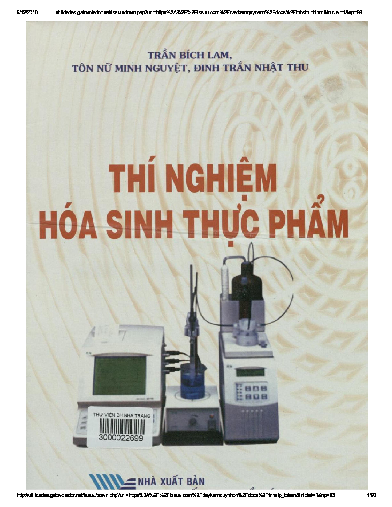 Thí nghiệm hóa sinh thực phẩm