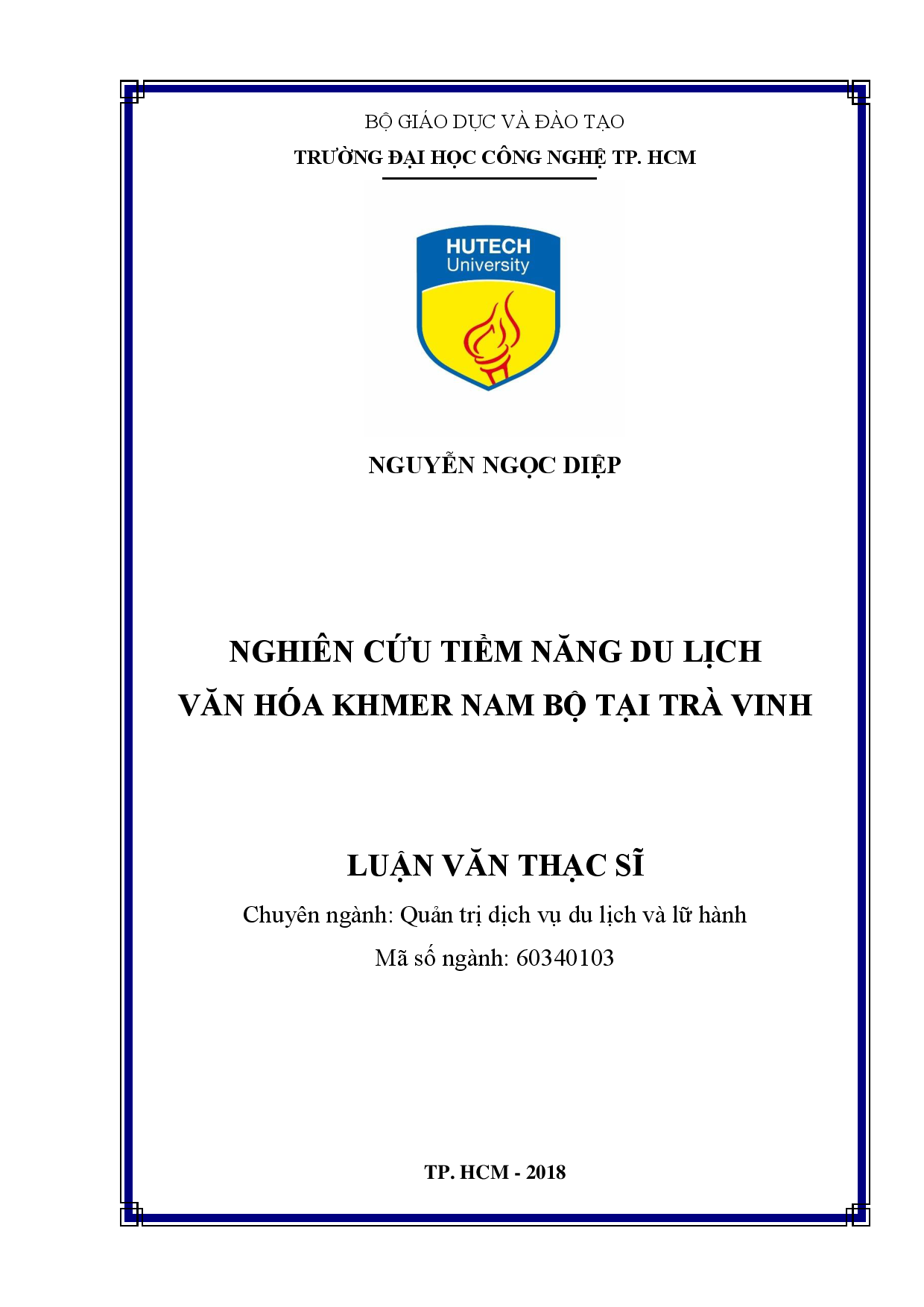 Nghiên cứu tiềm năng du lịch  văn hóa khmer nam bộ tại trà vinh