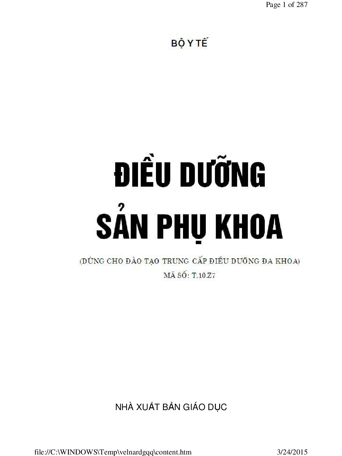 Điều dưỡng sản phụ khoa