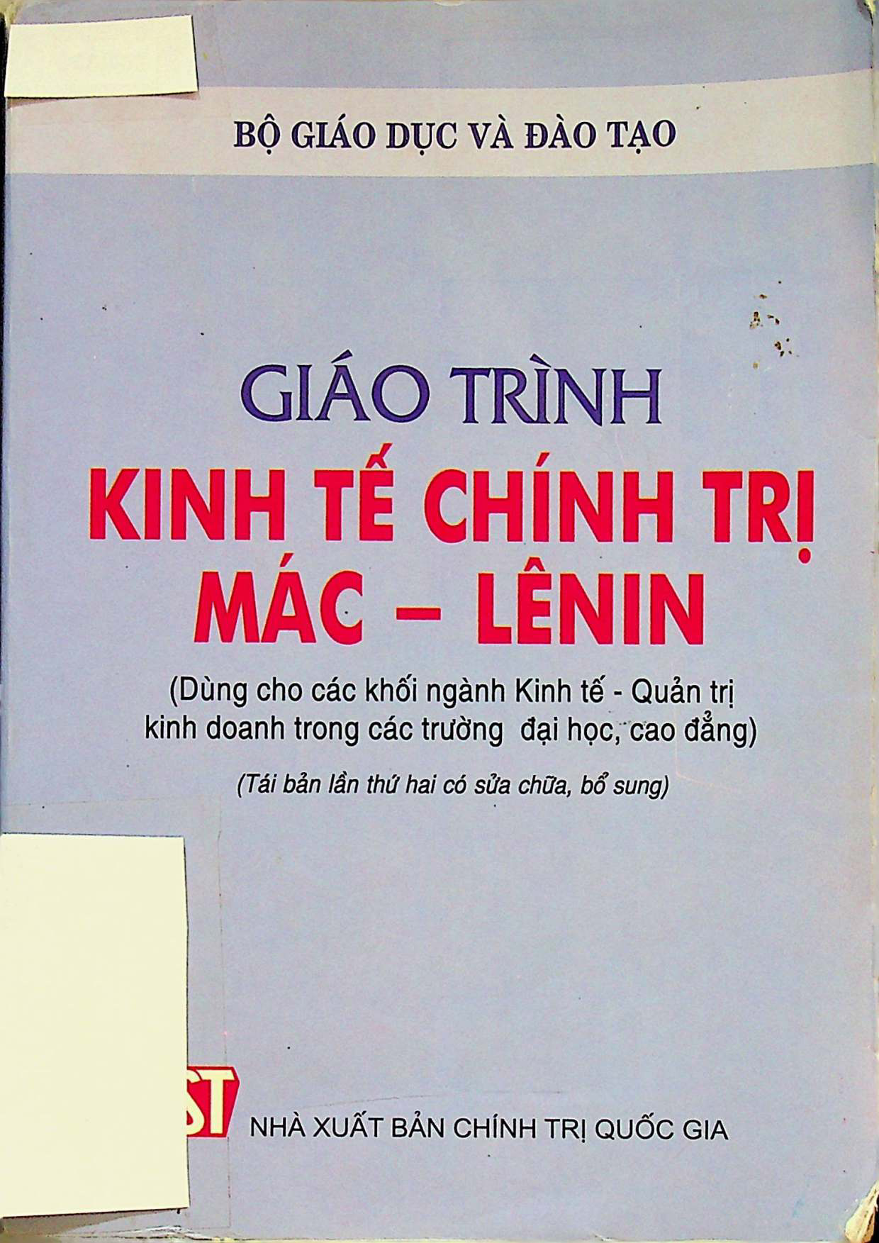 Giáo trình kinh tế chính trị Mác - Lênin