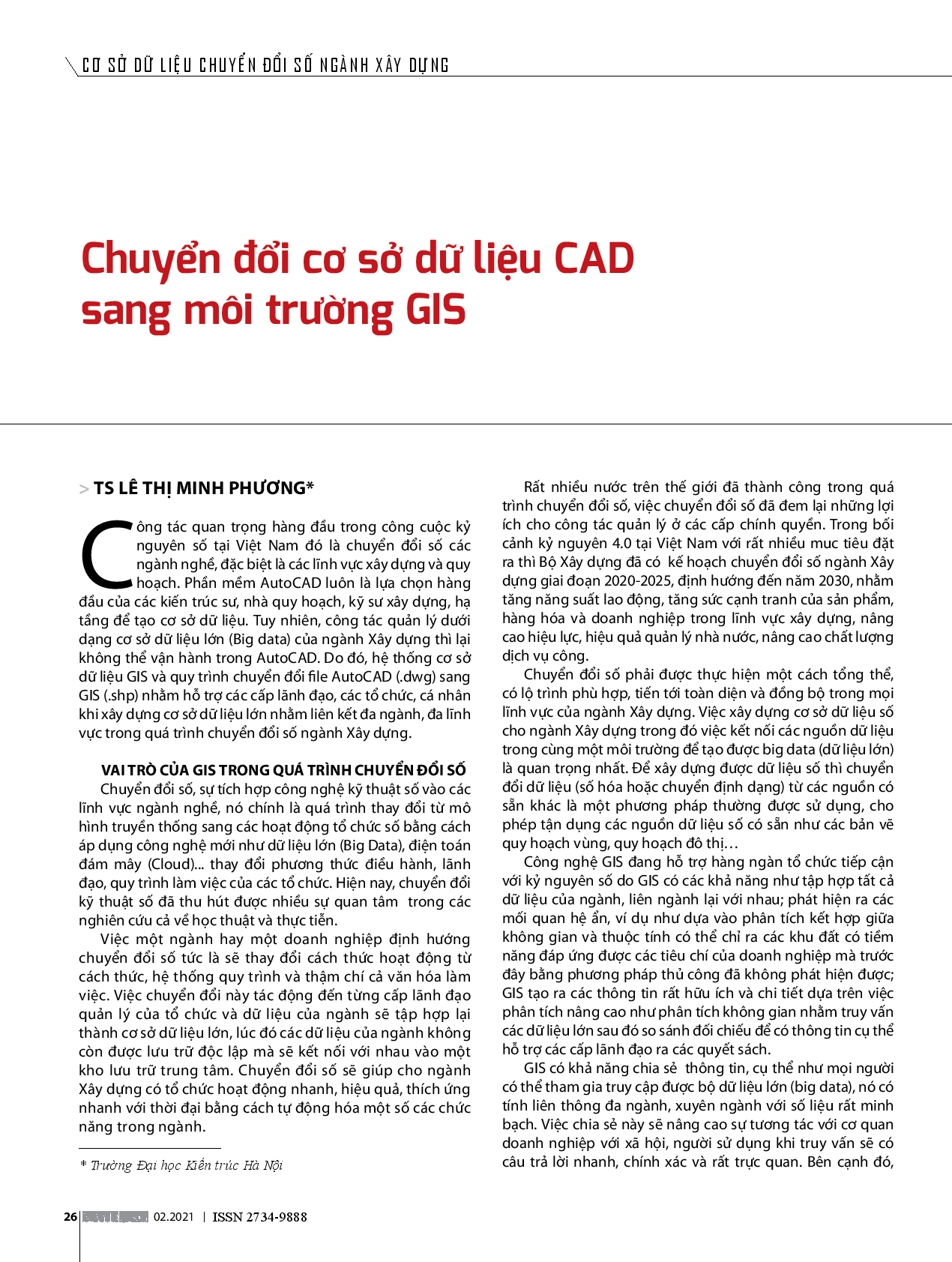 Chuyển Đổi Cơ Sở Dữ Liệu Cad Sang Môi Trường Gis