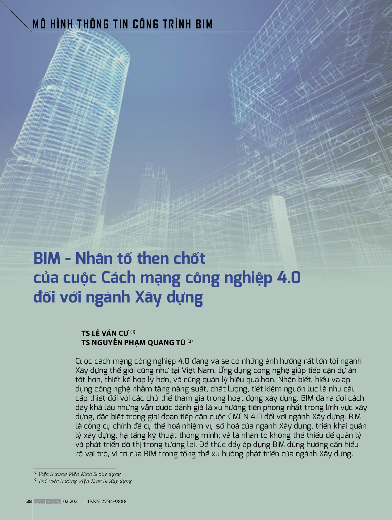 Bim - Nhân Tố Then Chốt Của Cuộc Cách Mạng Công Nghiệp 4.0 Đối Với Ngành Xây Dựng