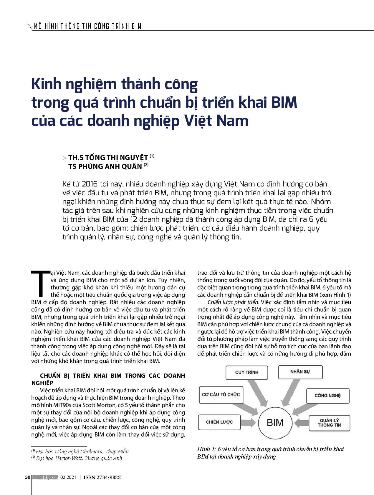 Kinh Nghiệm Thành Công Trong Quá Trình Chuẩn Bị Triển Khai Bim Của Các Doanh Nghiệp Việt Nam