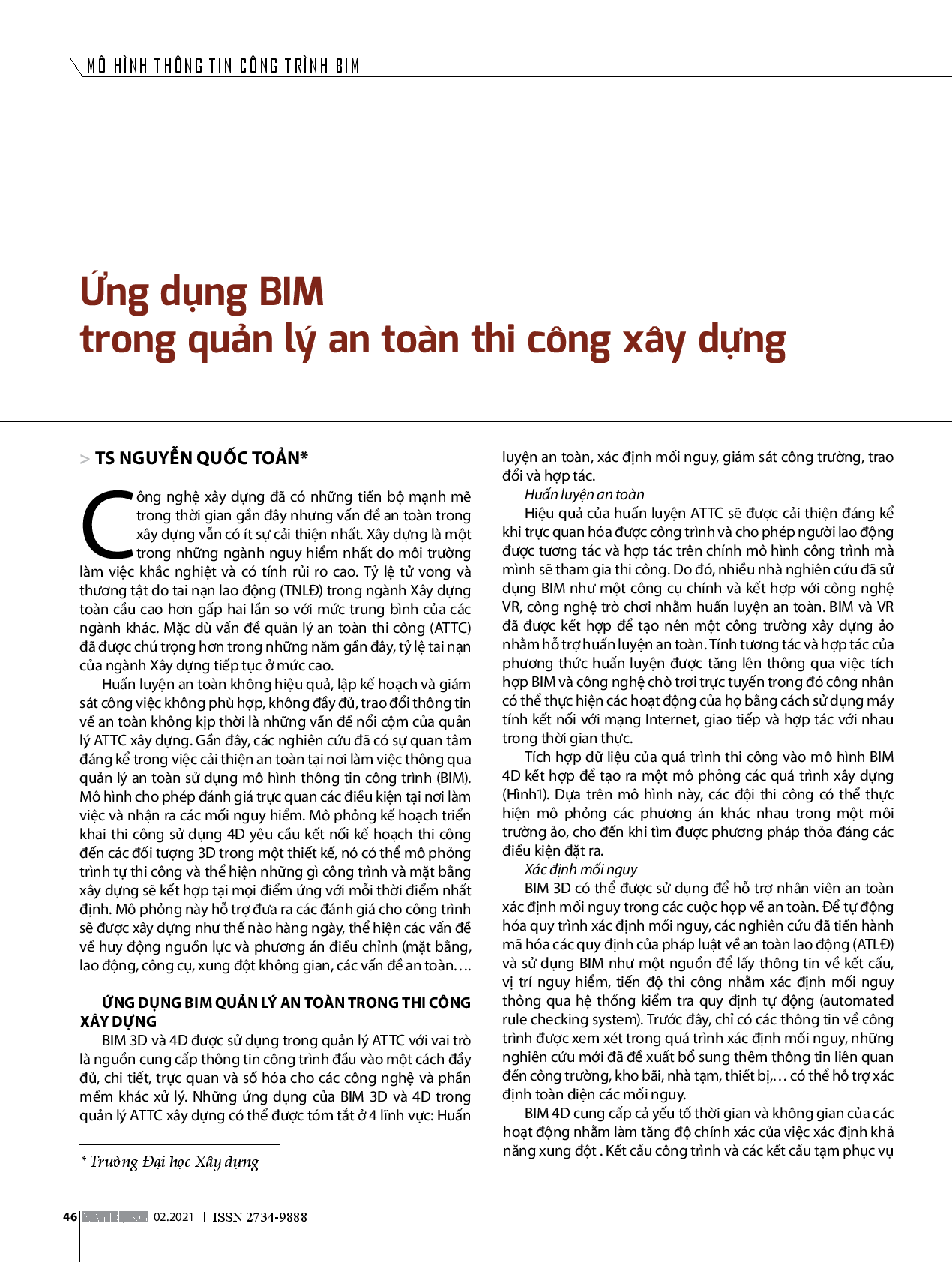 Ứng Dụng Bim Trong Quản Lý An Toàn Thi Công Xây Dựng