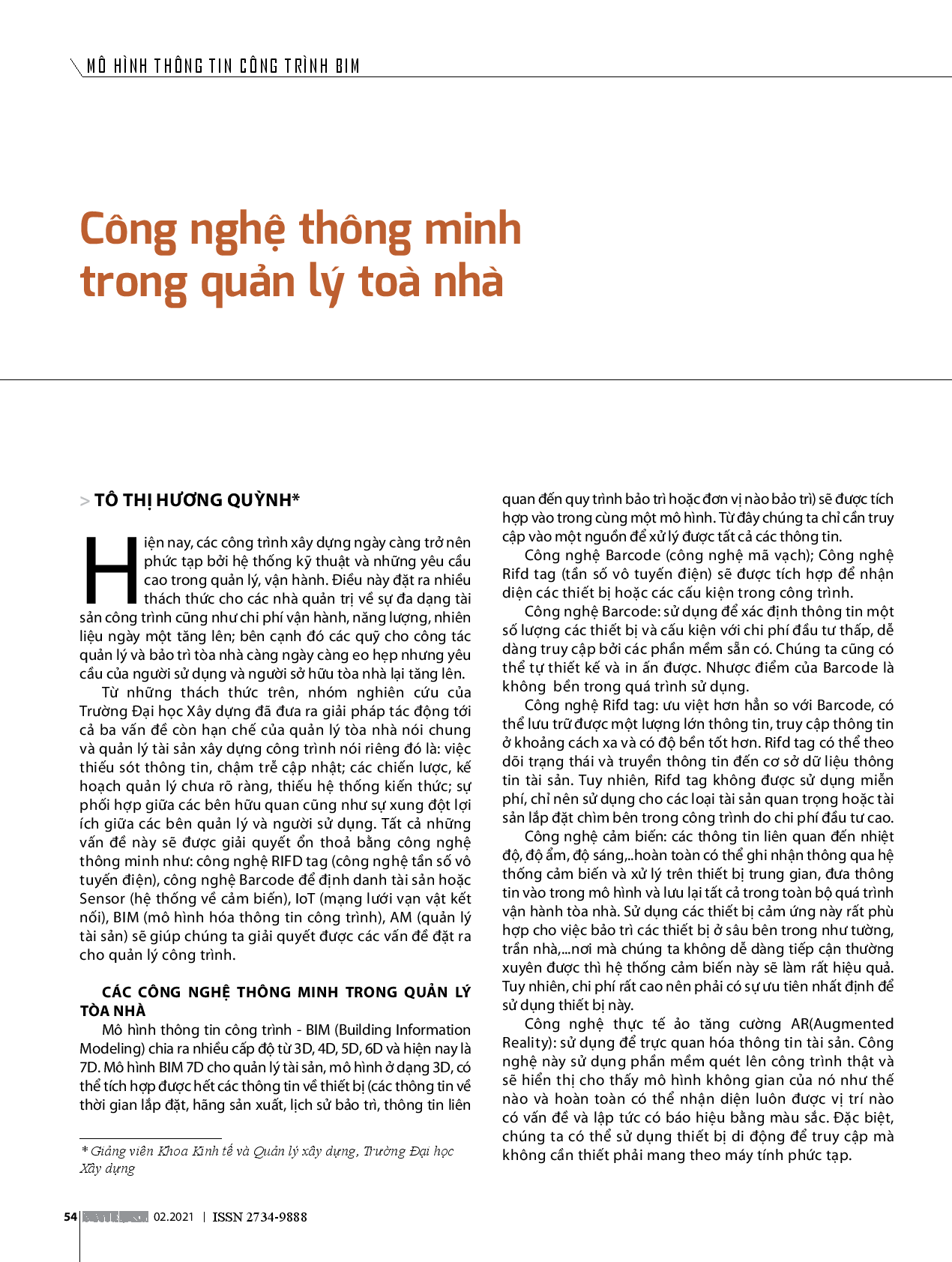 Công Nghệ Thông Minh Trong Quản Lý Toà Nhà