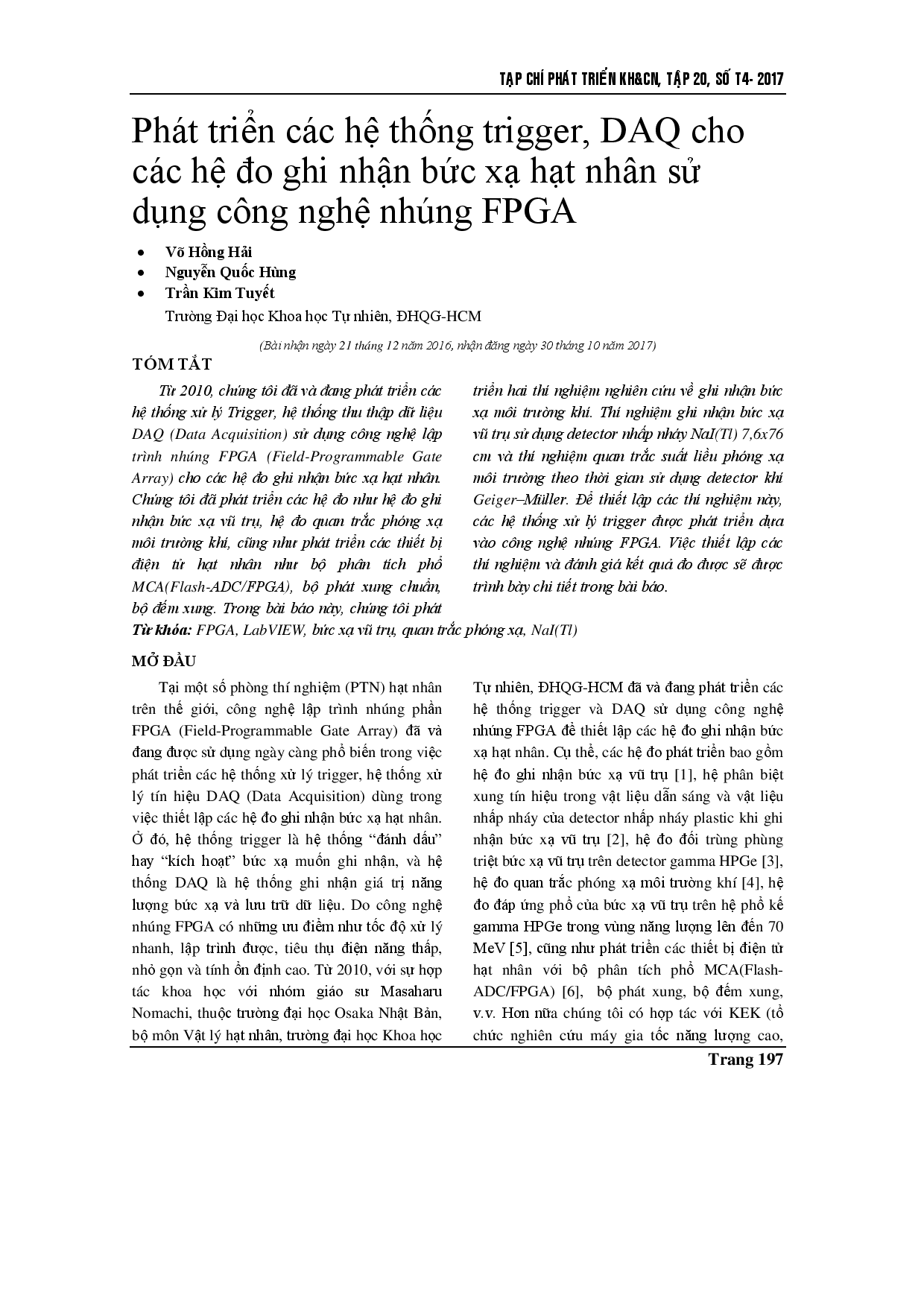 Development of triggering and DAQ systems for radiation detectors using FPGA technology