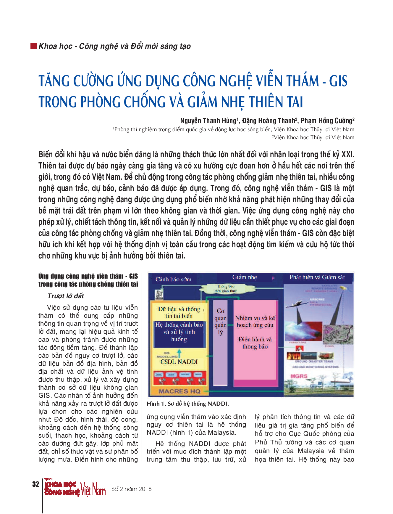 Tăng cường ứng dụng công nghệ viễn thám – GIS trong phòng chống và giảm nhẹ thiên tai