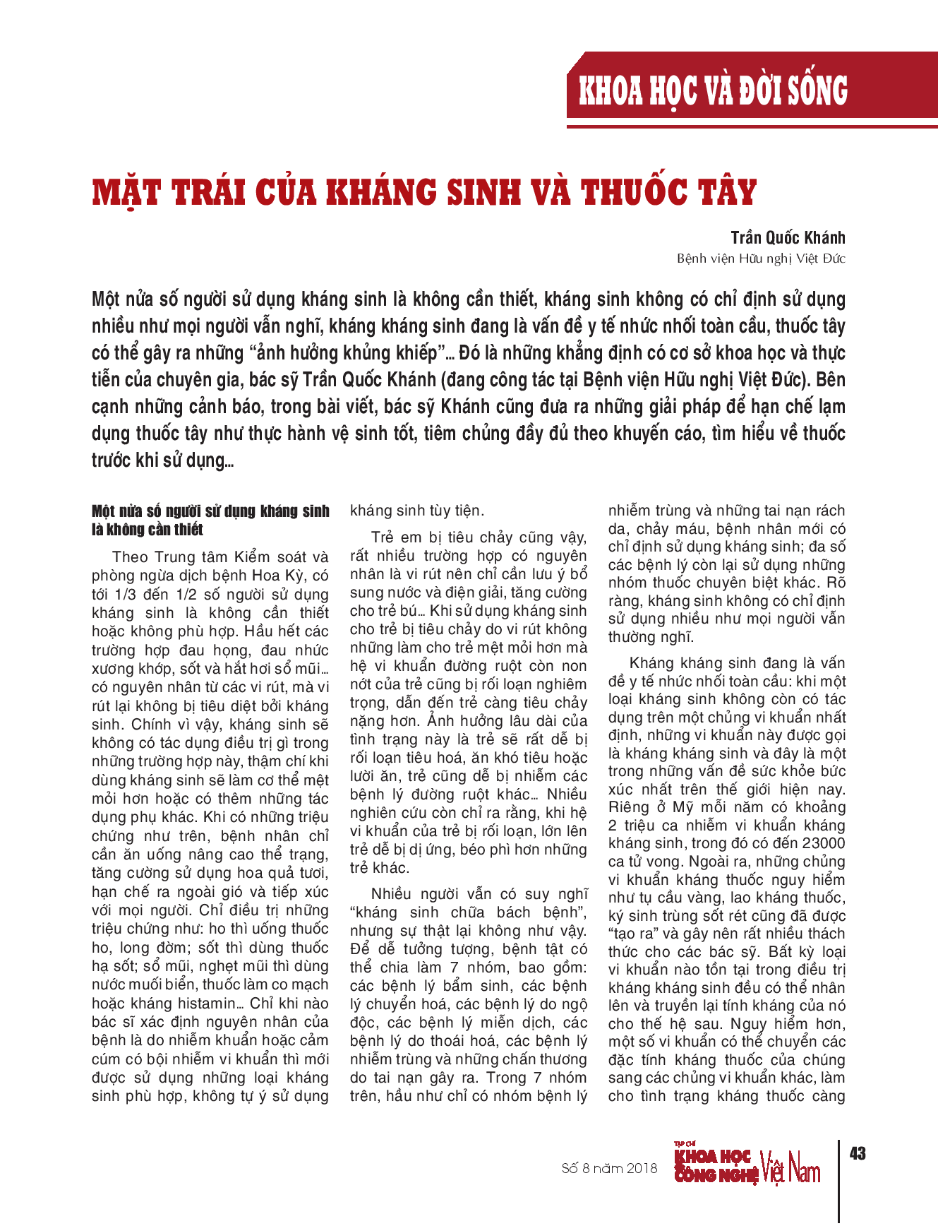 Mặt trái của kháng sinh và thuốc tây