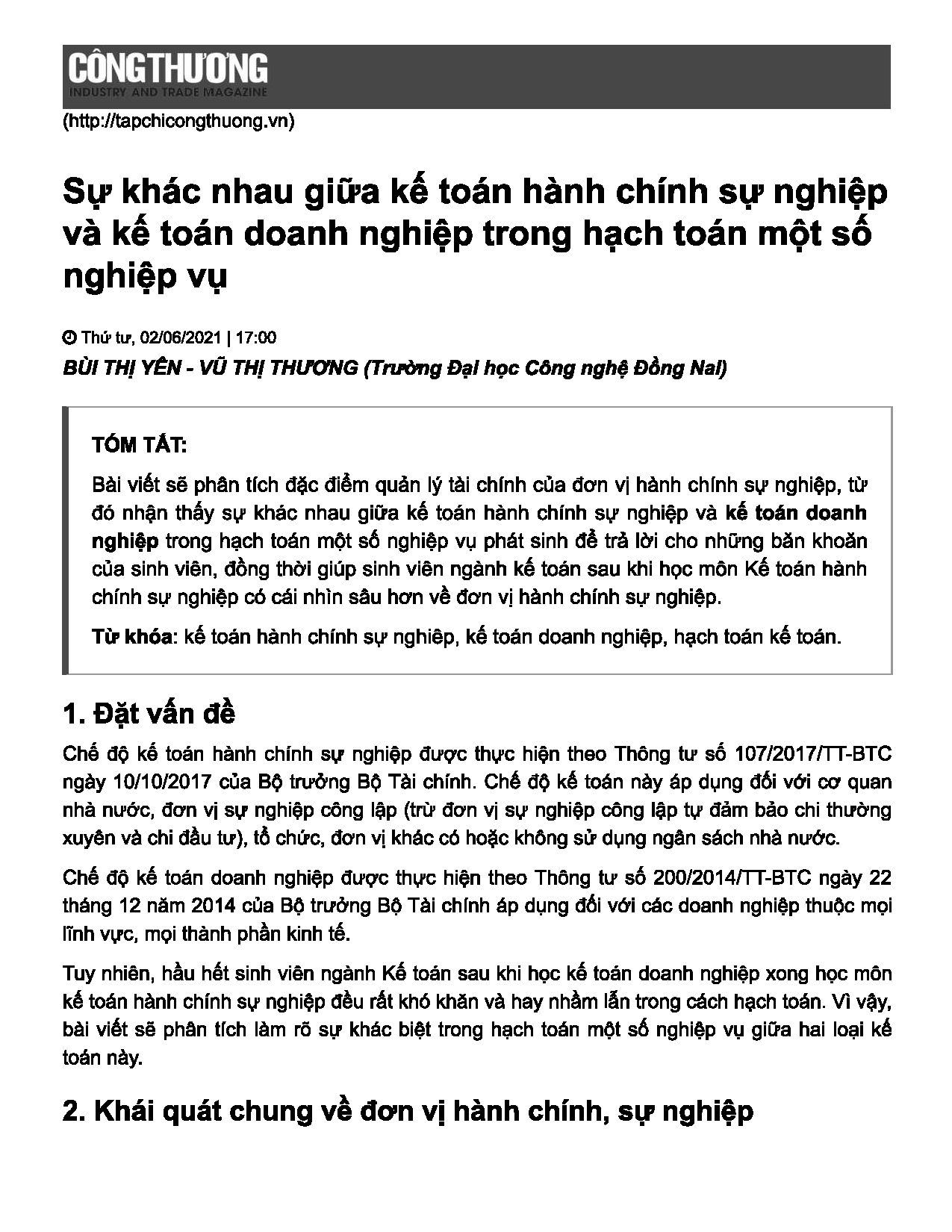 Sự khác nhau giữa kế toán hành chính sự nghiệp và kế toán doanh nghiệp trong hoạch toán 1 số nghiệp vụ