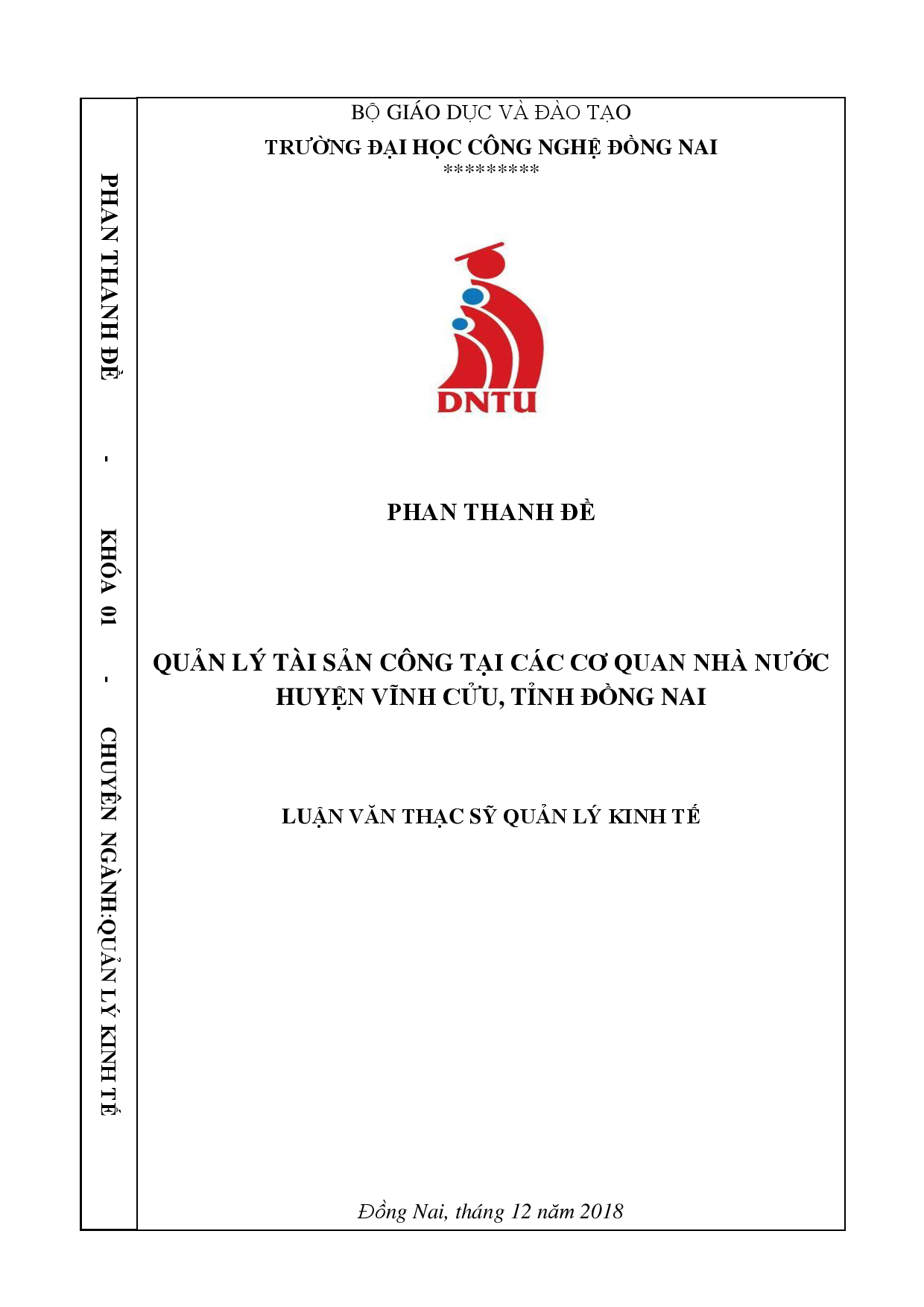 Quản lí tài sản công ty tại các cơ quan nhà nước huyện vĩnh cữu tỉnh đồng nai-Luận văn